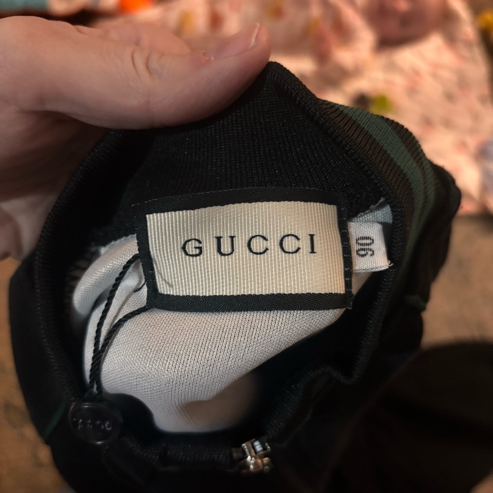 Black and Green Gucci Tracksuit with Red Accents - Picture 3 of 5